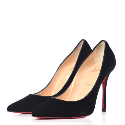 Christian Louboutin Velvet Decoltish 100 Pumps 39 Black 3 of 10