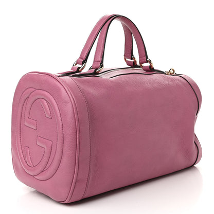 Gucci Pebbled Calfskin Medium Soho Boston Fresia Rose 3 of 12