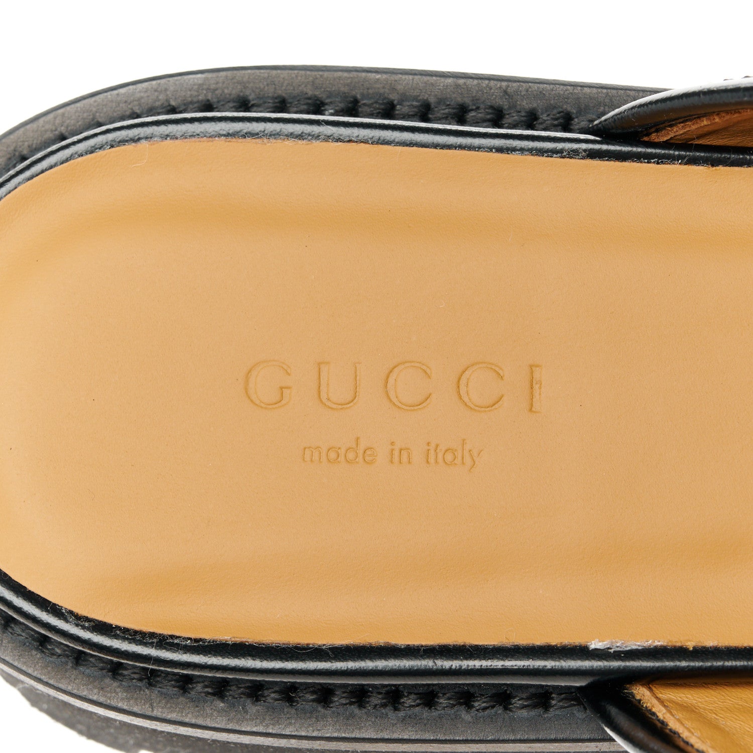 Gucci Magnum Calfskin Womens Horsebit Platform Mules 38 Black 7 of 11