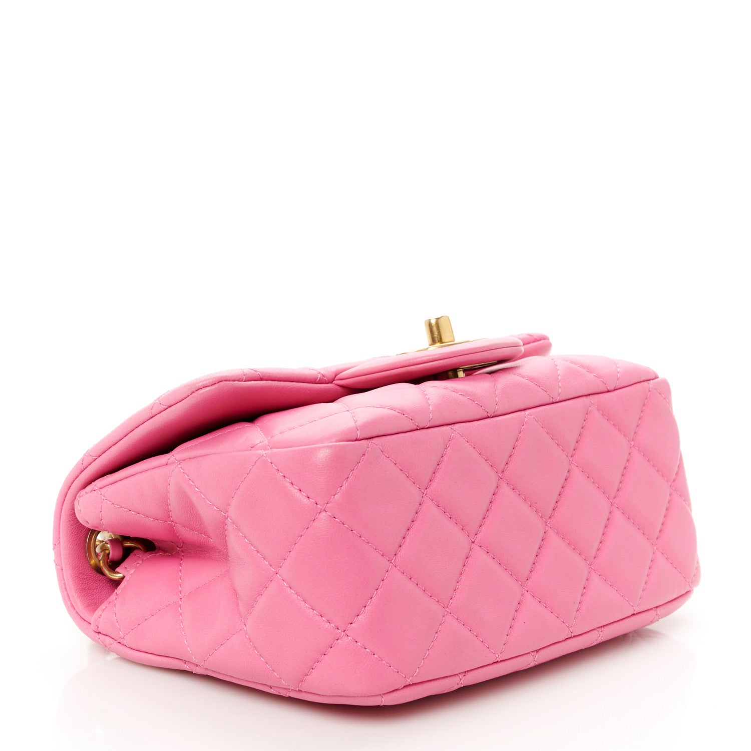 Chanel Lambskin Quilted Mini Pearl Crush Flap Pink 4 of 11