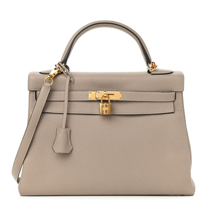 Hermes Togo Kelly Retourne 32 Gris Tourterelle 1 of 11
