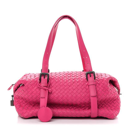 Bottega Veneta Nappa Intrecciato Montaigne Rings Satchel Fuchsia 1 of 10