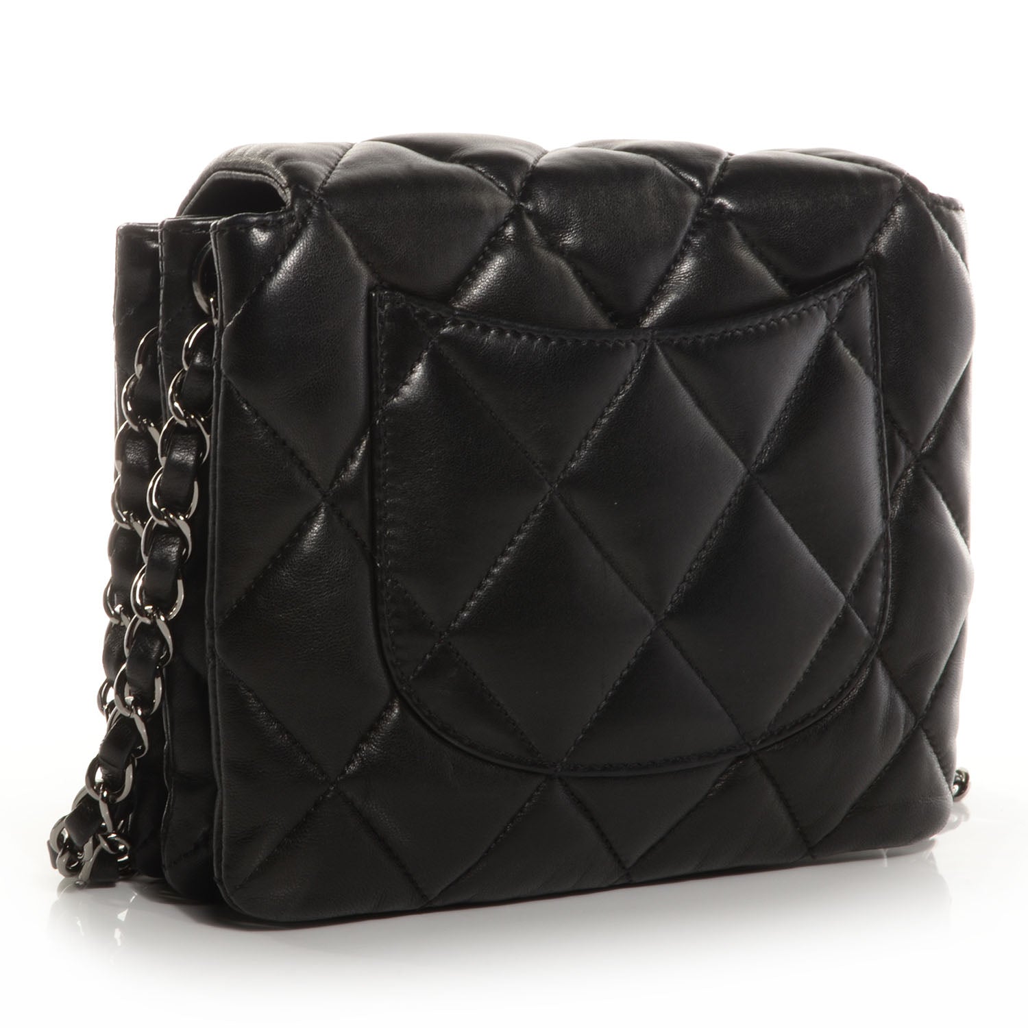 Chanel Lambskin Quilted Mini Chanel 3 Flap Black 3 of 8
