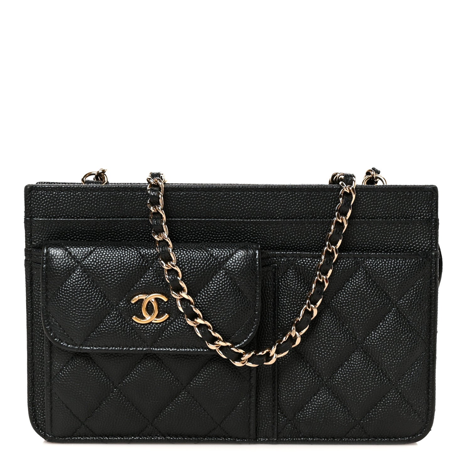 Chanel Caviar Quilted In & Out Chain Wallet Black 1 of 10