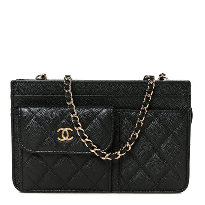 Chanel Caviar Quilted In & Out Chain Wallet Black 1 of 10