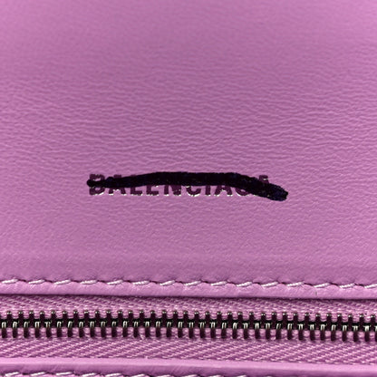 Balenciaga Shiny Box Calfskin Tonal B Small Hourglass Top Handle Bag Lilac 6 of 10