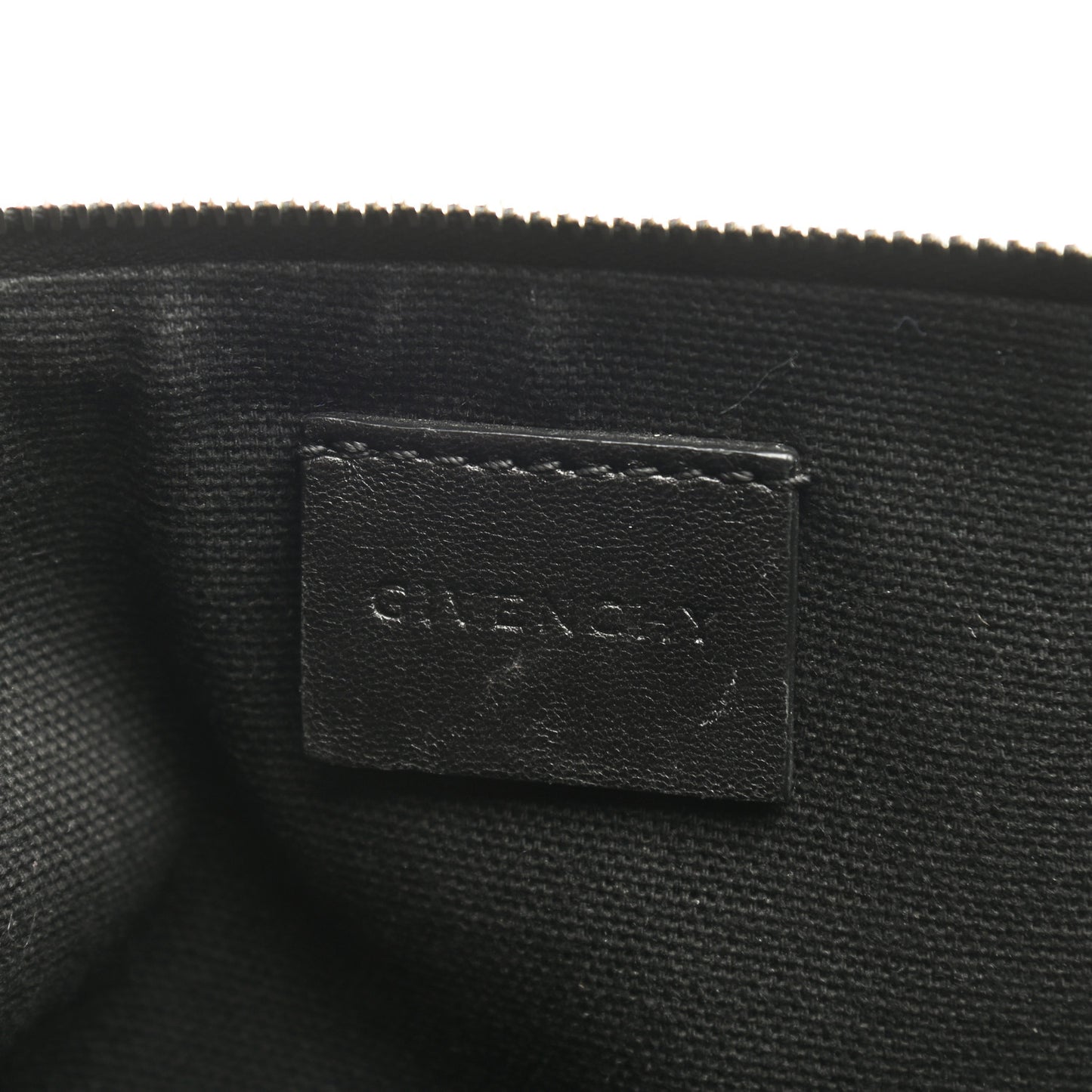 Coated Canvas Pouch Black White