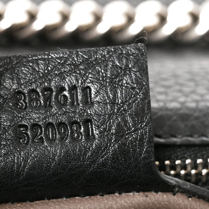 Gucci Calfskin Studded Medium Miss Bamboo Shoulder Bag Black 7 of 10
