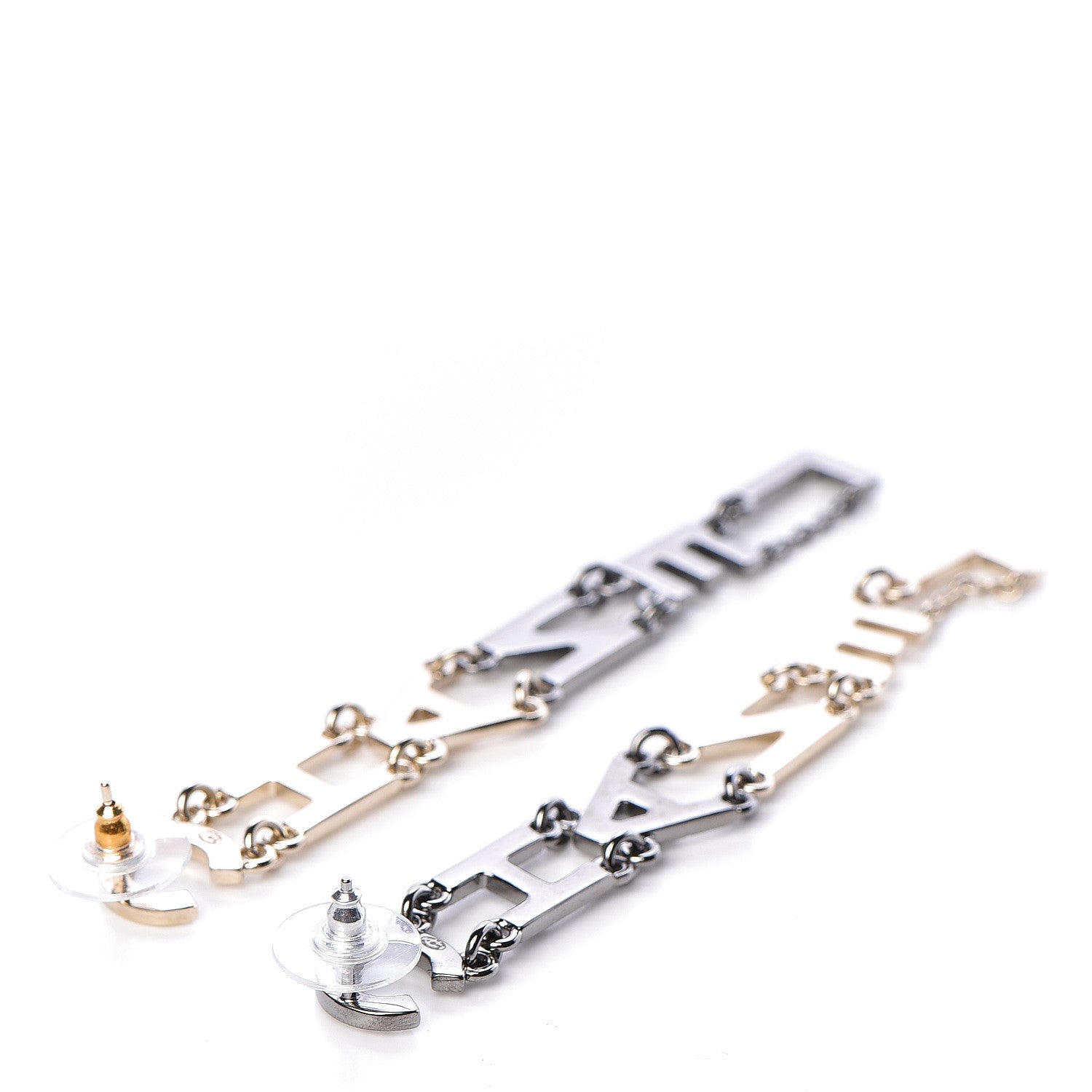 Chanel Crystal Pearl Bright Young Things Earrings Gold Ruthenium 3 of 5