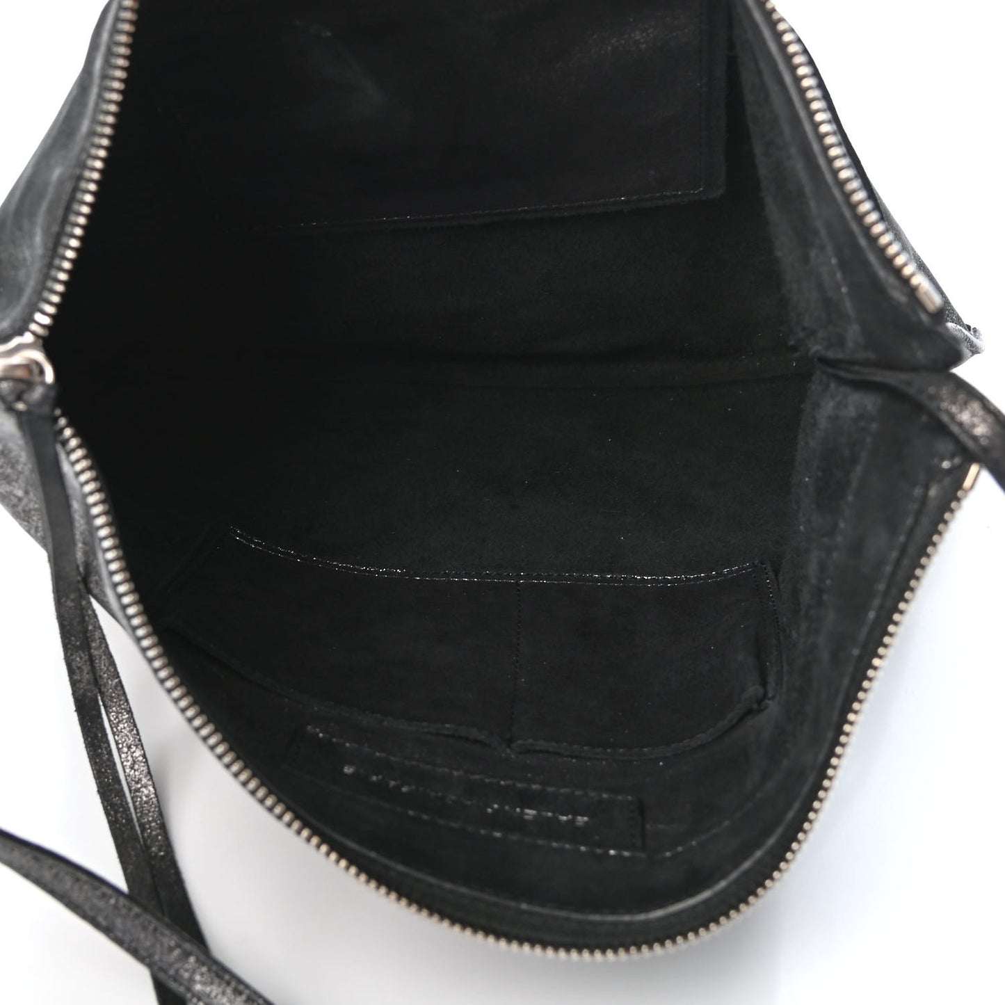 Metallic Calfskin Milkyway Ligne Papier Messenger Black