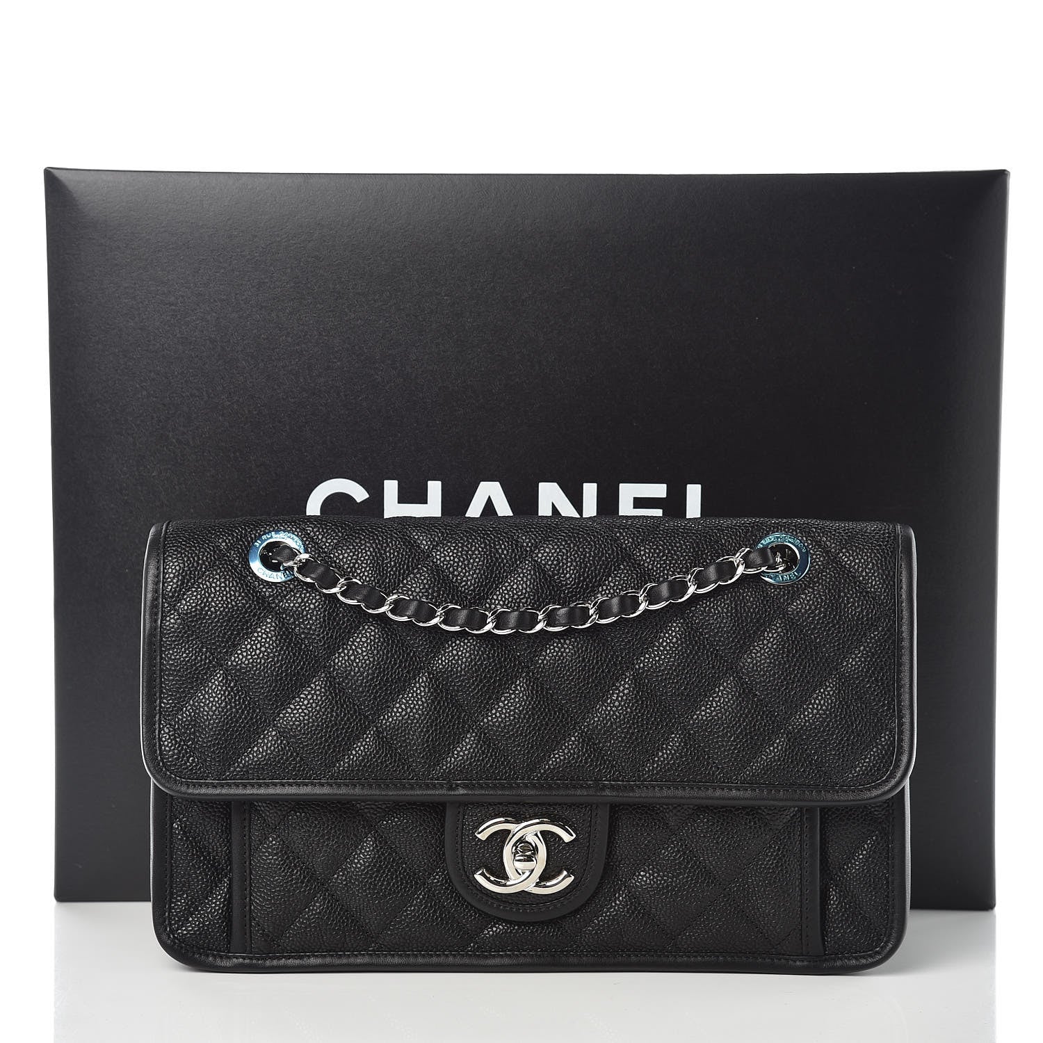 Chanel Caviar Quilted Medium French Riviera Flap Black 10 of 10