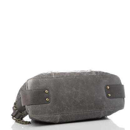 Chanel Glazed Calfskin Stingray Bindi CC Accordion Tote Grey 4 of 10