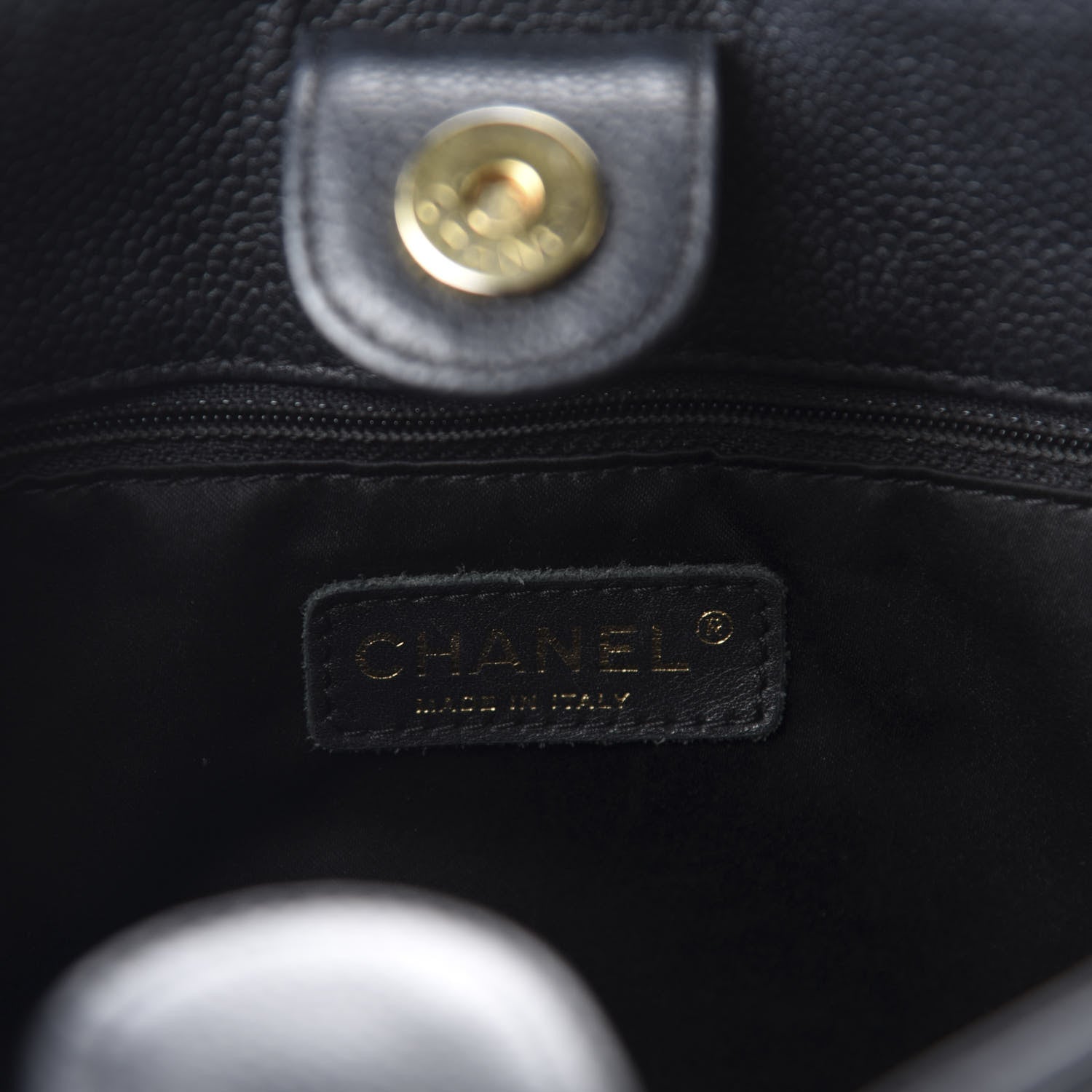 Chanel Caviar Quilted Petit Shopping Tote PST Black 8 of 11