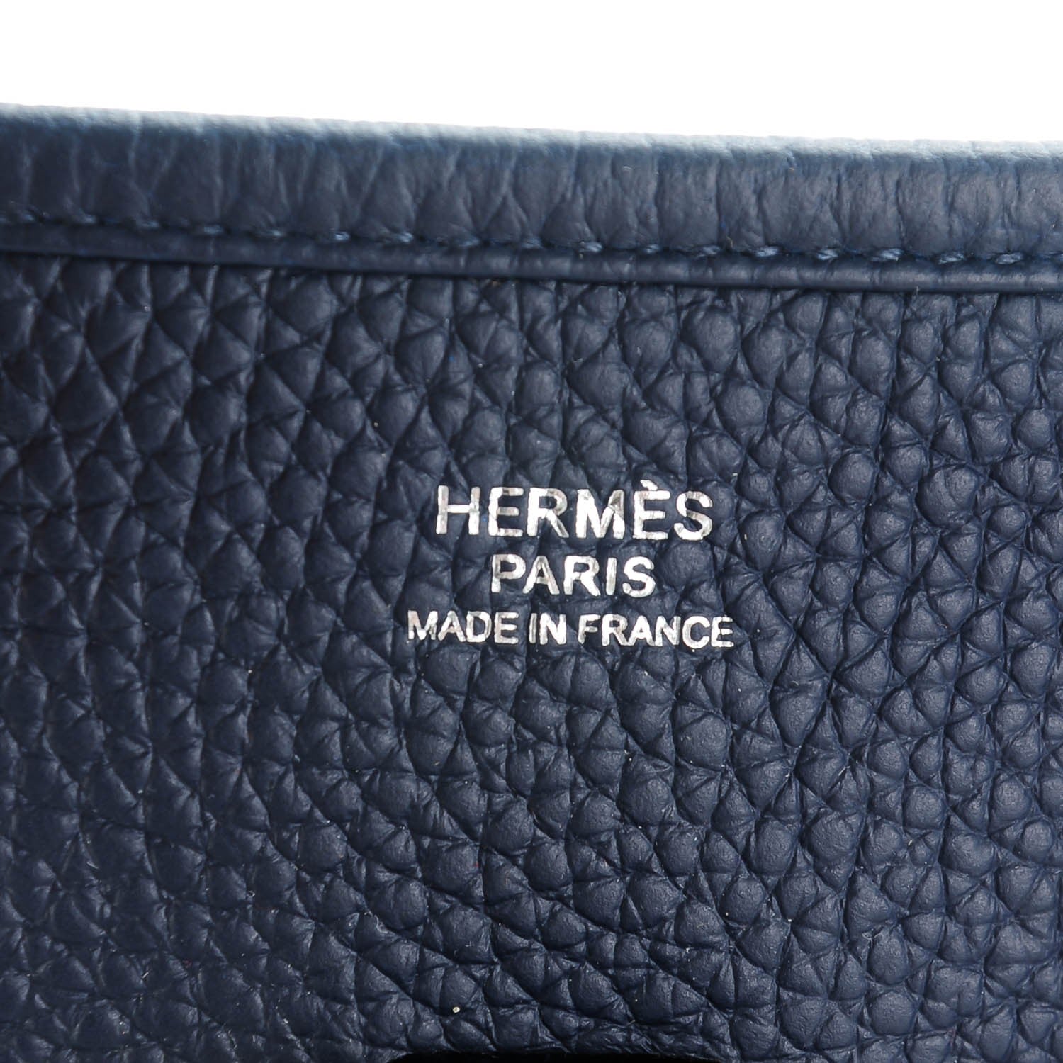 Hermes Taurillon Clemence Evelyne III PM Bleu Nuit 6 of 11