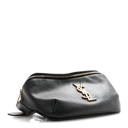 Saint Laurent Grain De Poudre Monogram Belt Bag Black 4 of 15