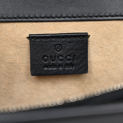 Gucci Calfskin Floral Embroidered Studded Small Dionysus Shoulder Bag Black 6 of 10
