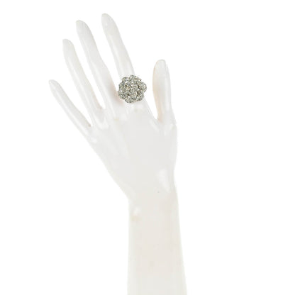 Chanel Swarovski Crystal Camellia Ring 6 2 of 5
