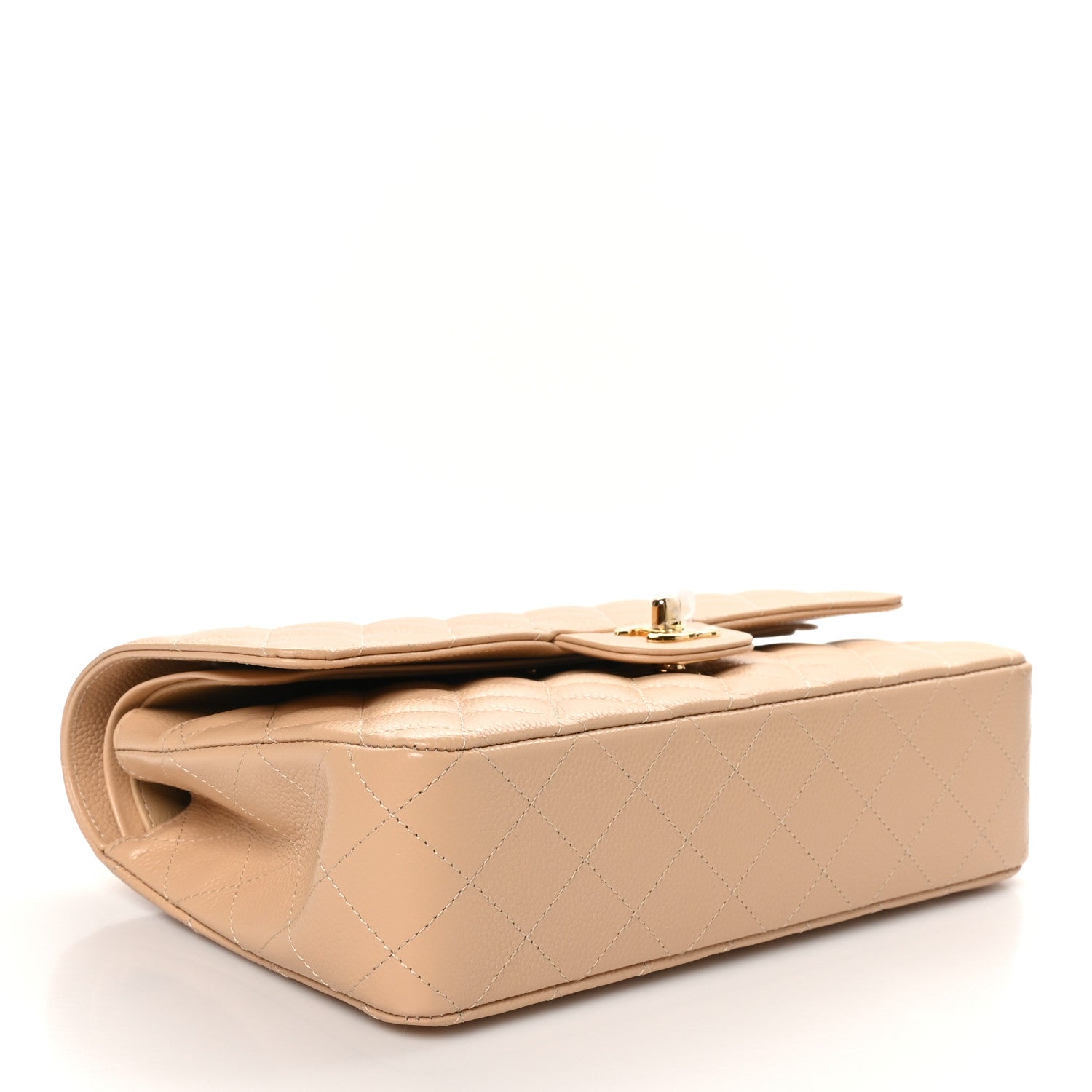Chanel Caviar Quilted Medium Double Flap Beige 4 of 11