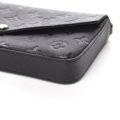 Louis Vuitton Empreinte Pochette Felicie Chain Wallet Black 10 of 11