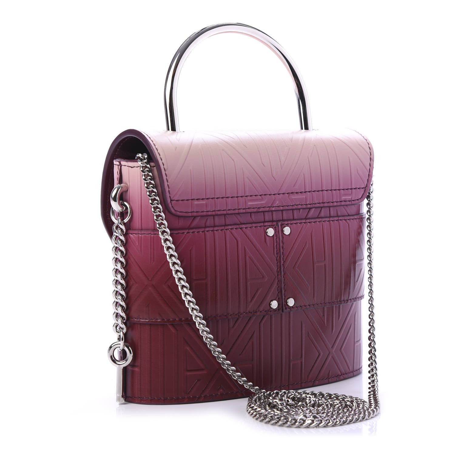 Chloe Calfskin Embossed Small Aby Lock Brown Purple 4 of 11