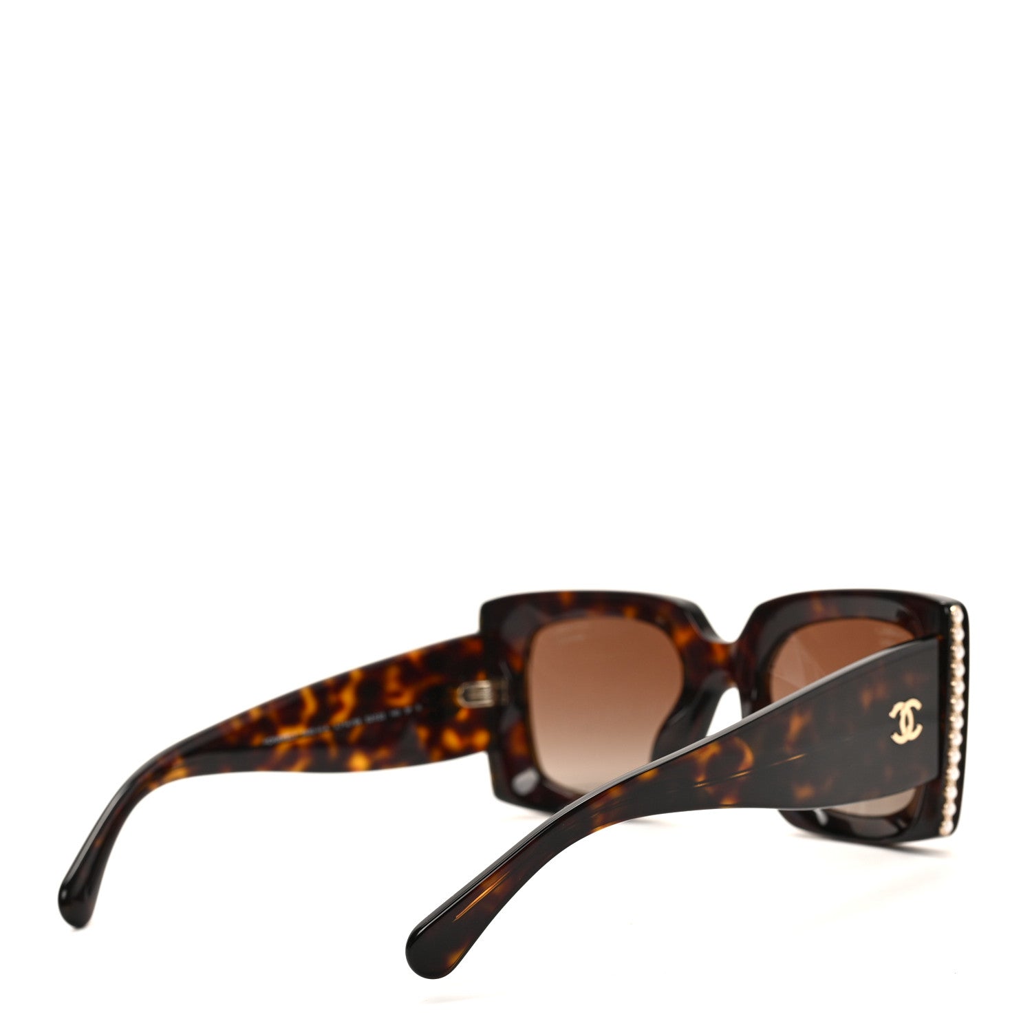 Chanel Acetate Polarized Pearl Rectangle Sunglasses 5480-H-A Tortoise 4 of 7
