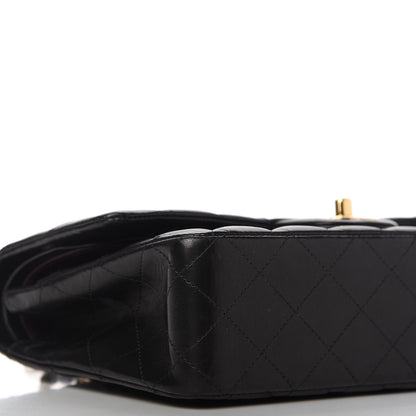 Chanel Lambskin Quilted Medium Double Flap Black 9 of 19