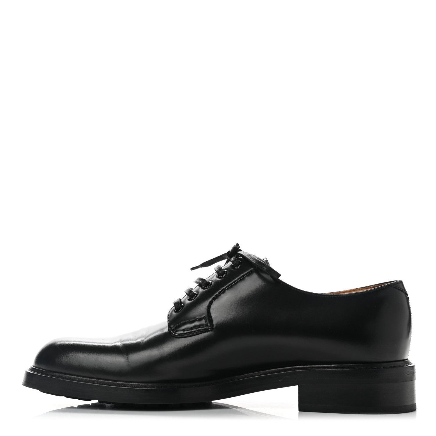 Louis Vuitton Calfskin Mens Derby Shoes 8 Black 1 of 8