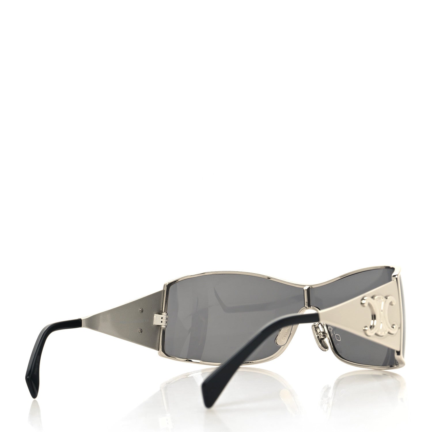 Celine Metal Triomphe Sunglasses CL40283U Silver Black 4 of 7