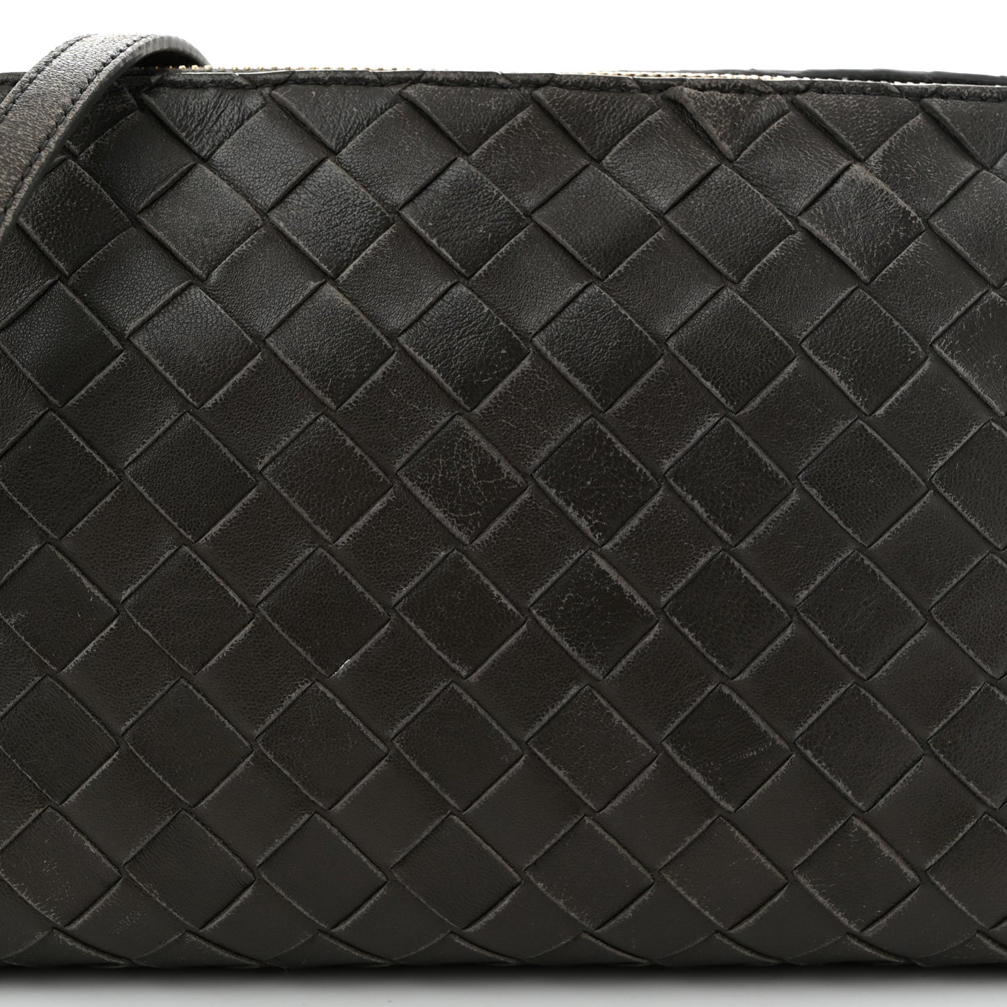 Nappa Intrecciato Crossbody Light Graphite