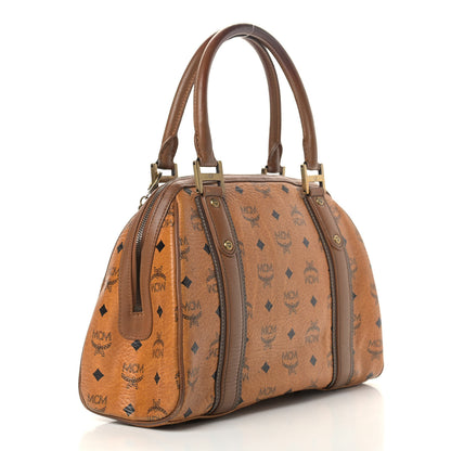 MCM Visetos Satchel Cognac 3 of 20