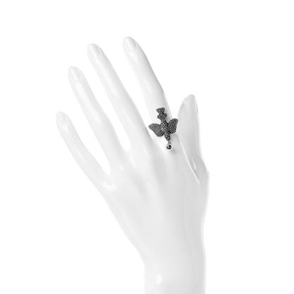 Gucci Sterling Silver Pearl Bird Ring 52 6 2 of 5