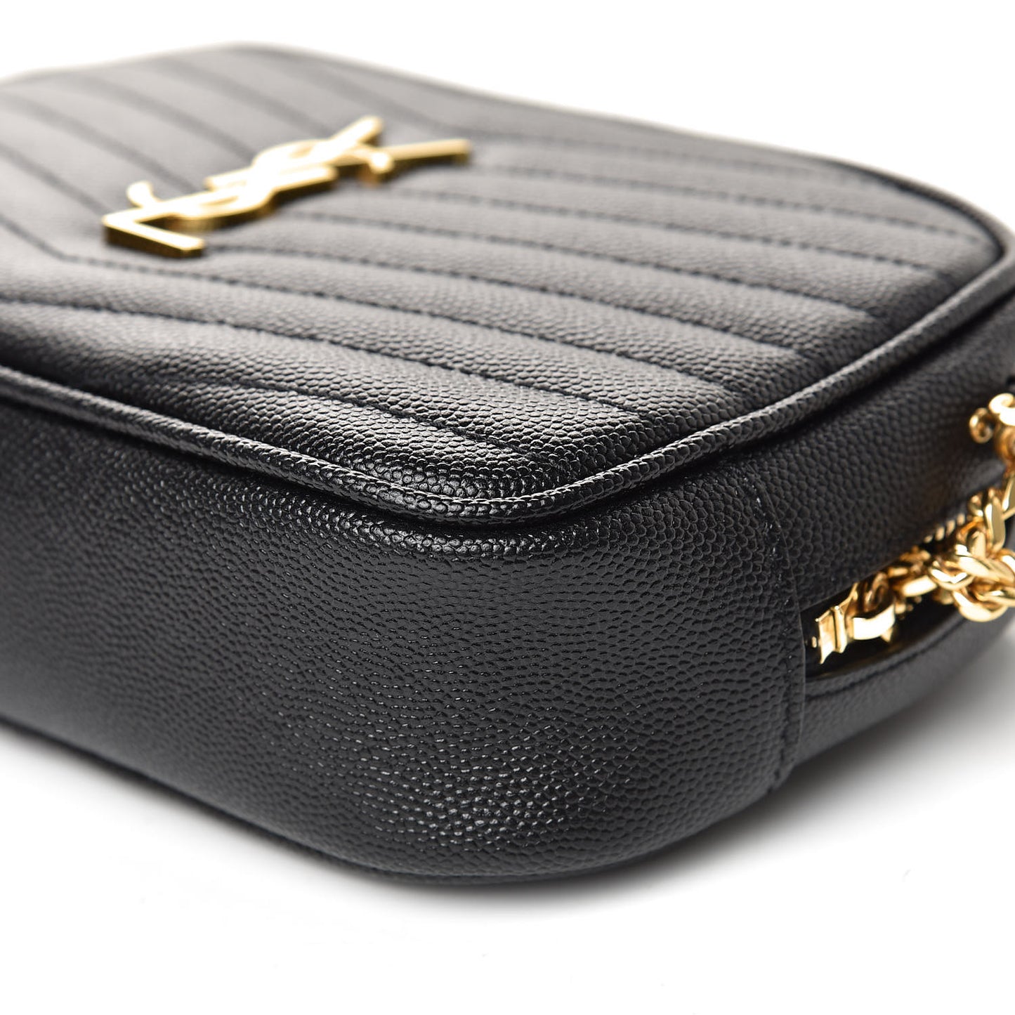 Grain De Poudre Matelasse Monogram Mini Lou Camera Bag Black