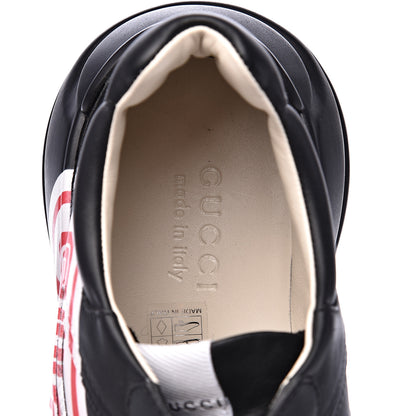 Gucci X SEGA Calfskin Logo Mens Rhyton Sneakers 8 Black 6 of 8