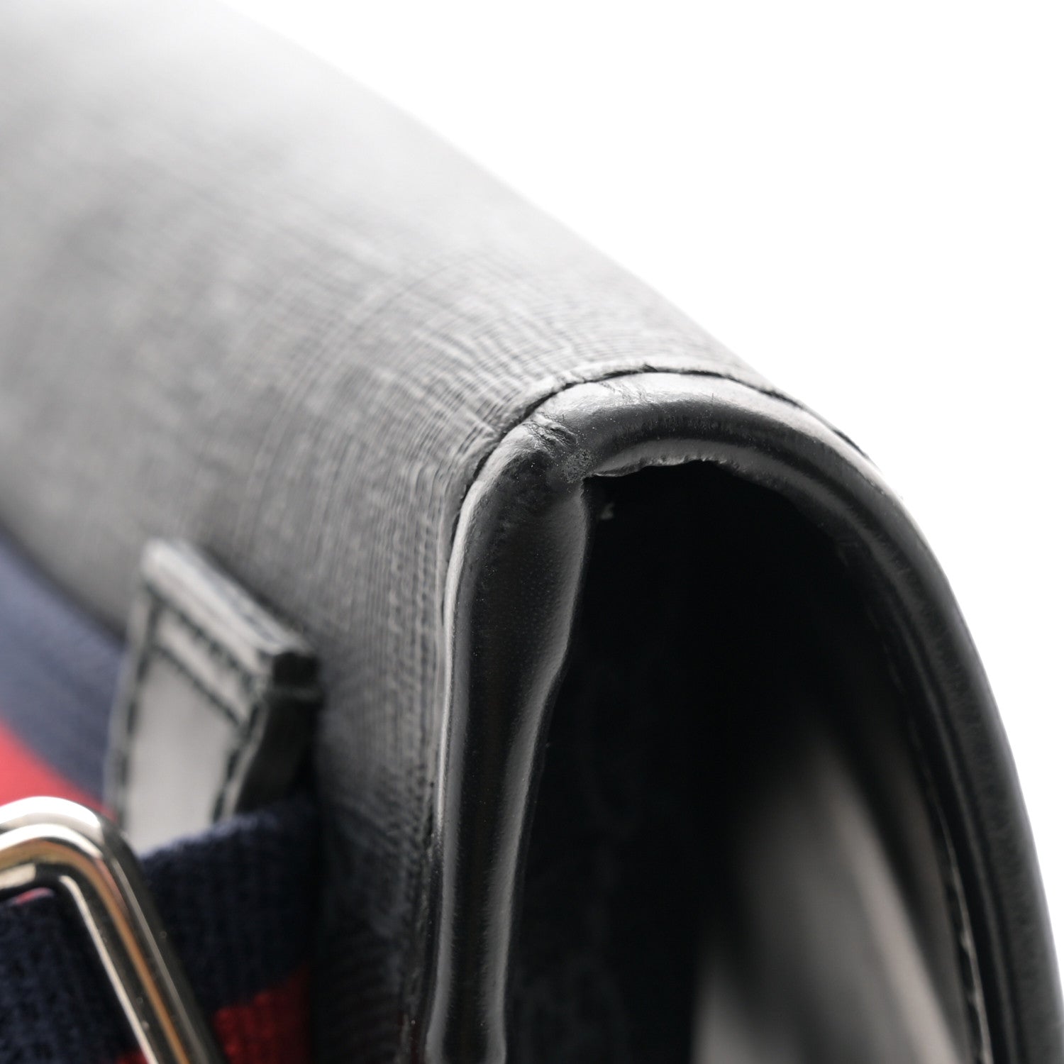 Gucci GG Supreme Monogram Web Slim Belt Bag Black Grey 11 of 11
