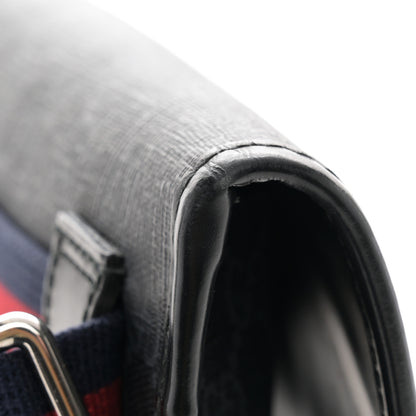 Gucci GG Supreme Monogram Web Slim Belt Bag Black Grey 11 of 11