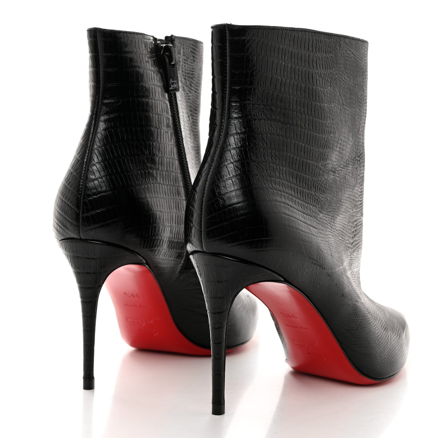 Calfskin Lizard Embossed So Kate Booty 85 Ankle Boots 39.5 Black