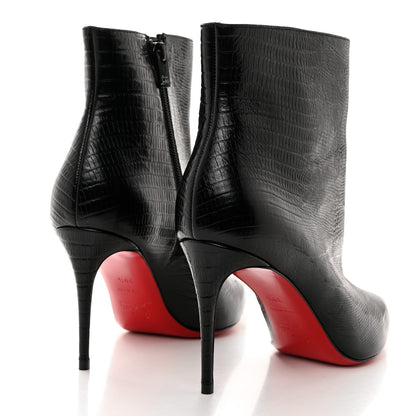 Christian Louboutin Calfskin Lizard Embossed So Kate Booty 85 Ankle Boots 39.5 Black 4 of 8