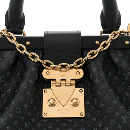 Louis Vuitton Calfskin Nanogram Embossed Clutch Black 7 of 10