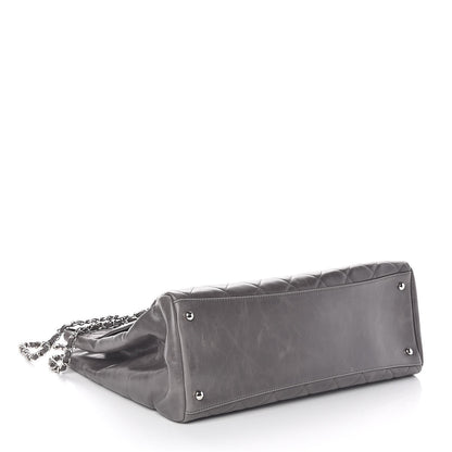 Chanel Glazed Calfskin Quilted Large CC Delivery Tote Grey 4 of 13