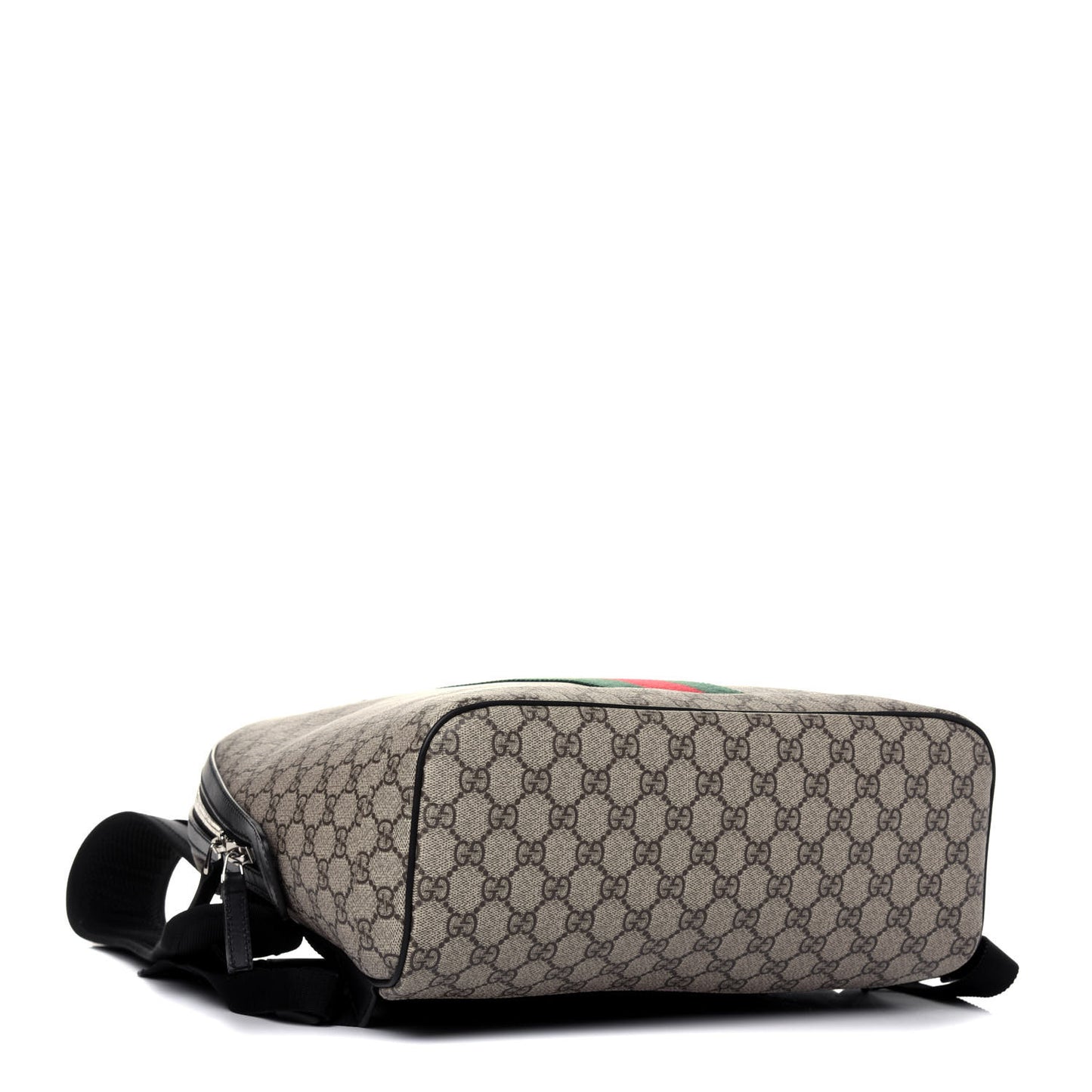 GG Supreme Monogram Web Dome Backpack Black