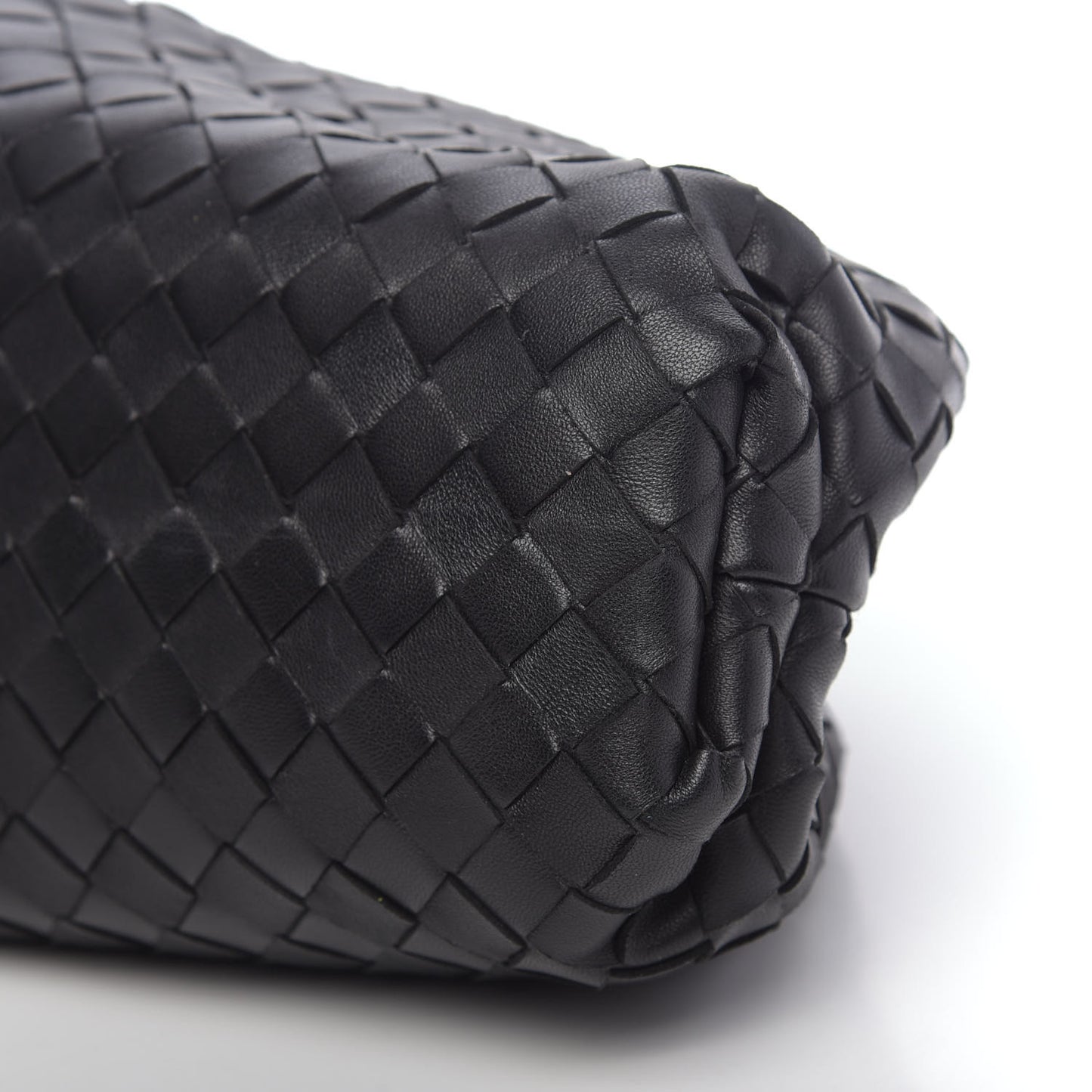 Nappa Maxi Intreccio The Pouch Oversized Clutch Black