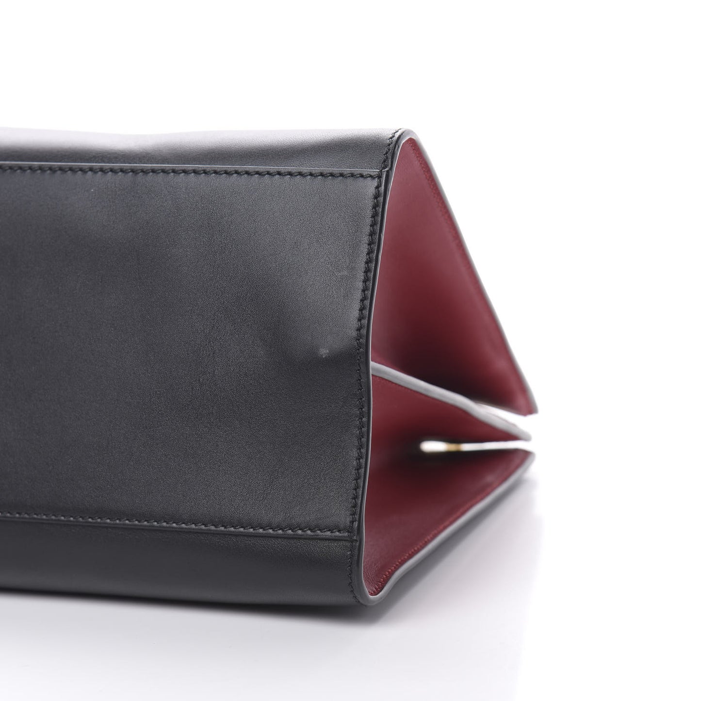 Nappa Bamboo Web Medium Nymphaea Top Handle Bag Black