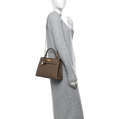 Hermes Epsom Kelly Sellier 25 Etoupe 2 of 10