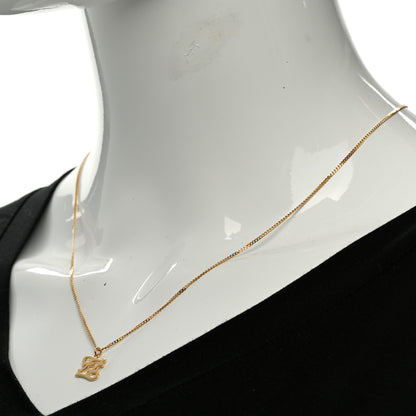 Fendi Metal Karligraphy Necklace Gold 2 of 7