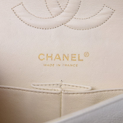 Chanel Caviar Quilted Medium Double Flap White 6 of 12