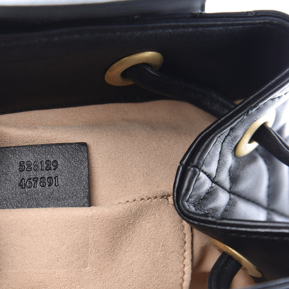 Gucci Calfskin Matelasse GG Marmont Flap Backpack Black 8 of 10