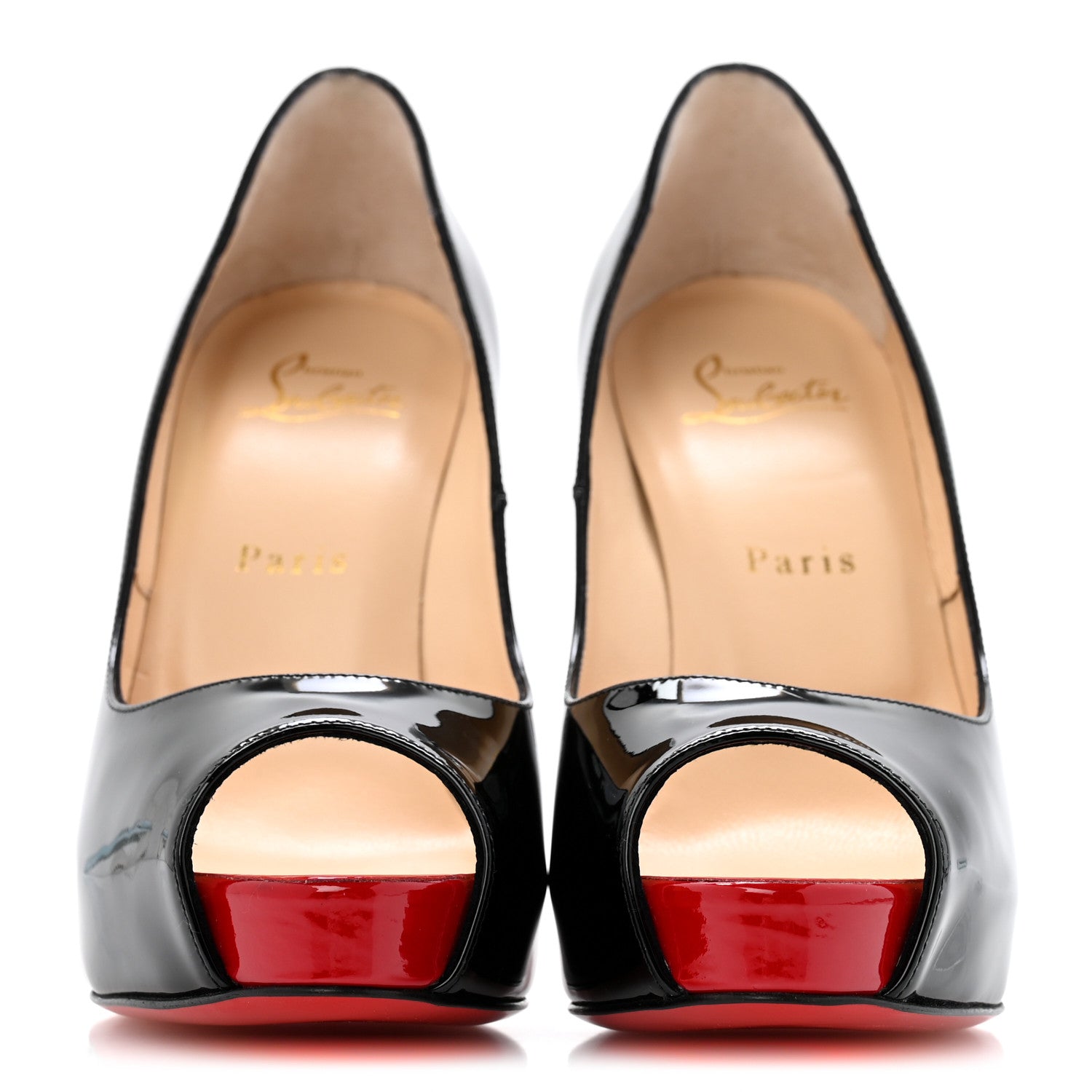Christian Louboutin Patent New Very Prive 120 Pumps 37.5 Black Red 3 of 9