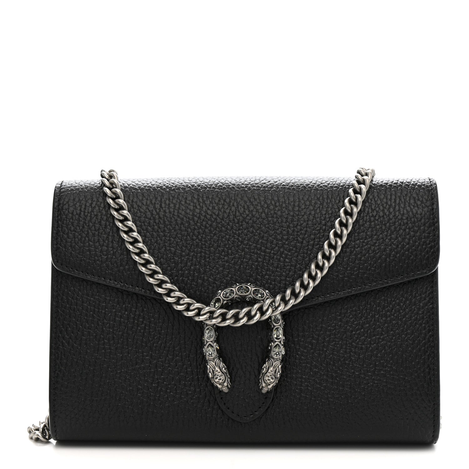 Gucci Calfskin Mini Dionysus Chain Wallet Black 1 of 13