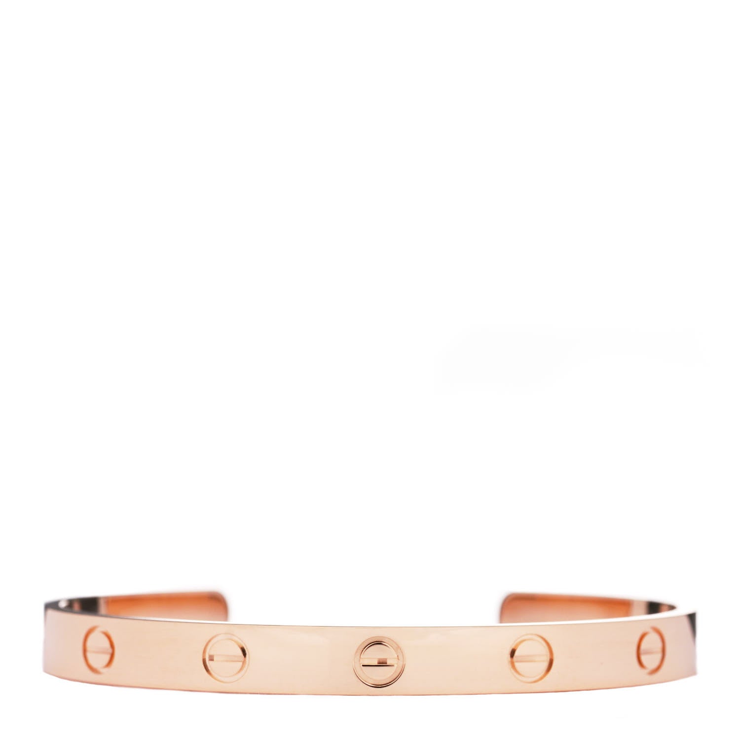 Cartier 18K Pink Gold LOVE Cuff Bracelet 17 1 of 5