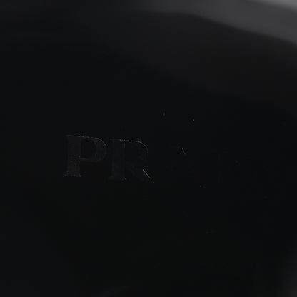Prada Spazzolato Re-Nylon Metal Triangle Logo Lace Up 55mm Ankle Boots 35.5 Black 8 of 10